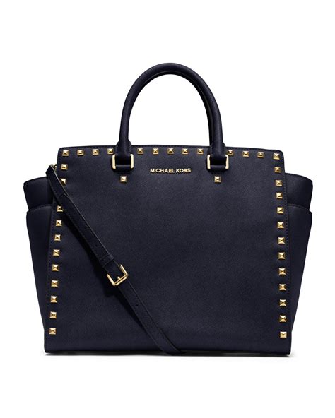 michael kors large selma studded saffiano tote|michael kors large hamilton bag.